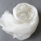 Silk Plain Blank Silk Chiffon Scarves White Pure Silk Scarves For Dyeing
