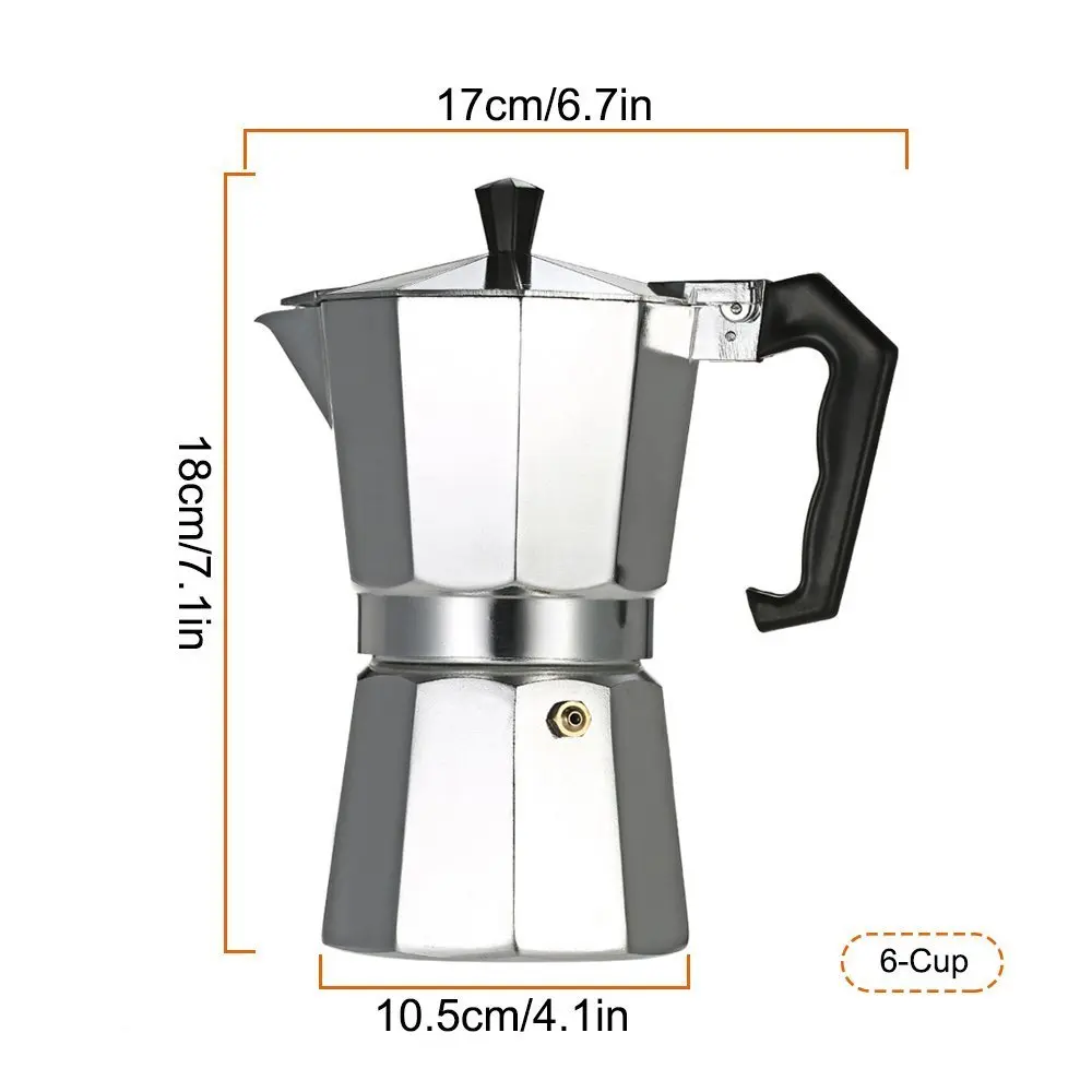 6 Cups Coffee Machine Italian Style Aluminum Espresso Moka Coffee Pot Coffee Maker Buy Coffee Maker Espresso Coffee Maker Coffee Maker Product On Alibaba Com