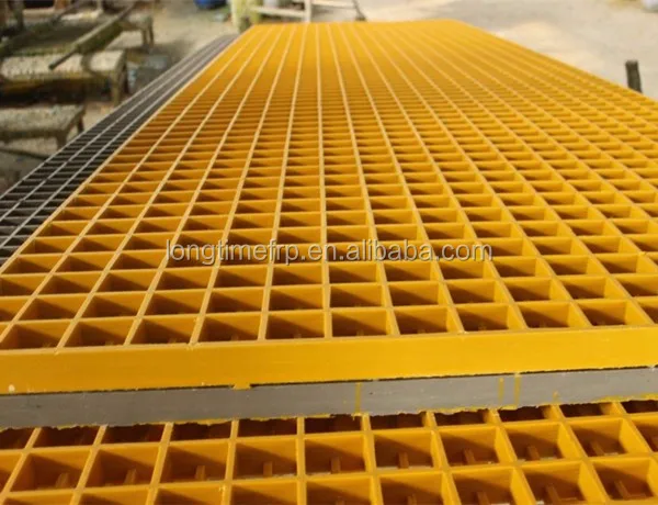 yellow fiberglass grating