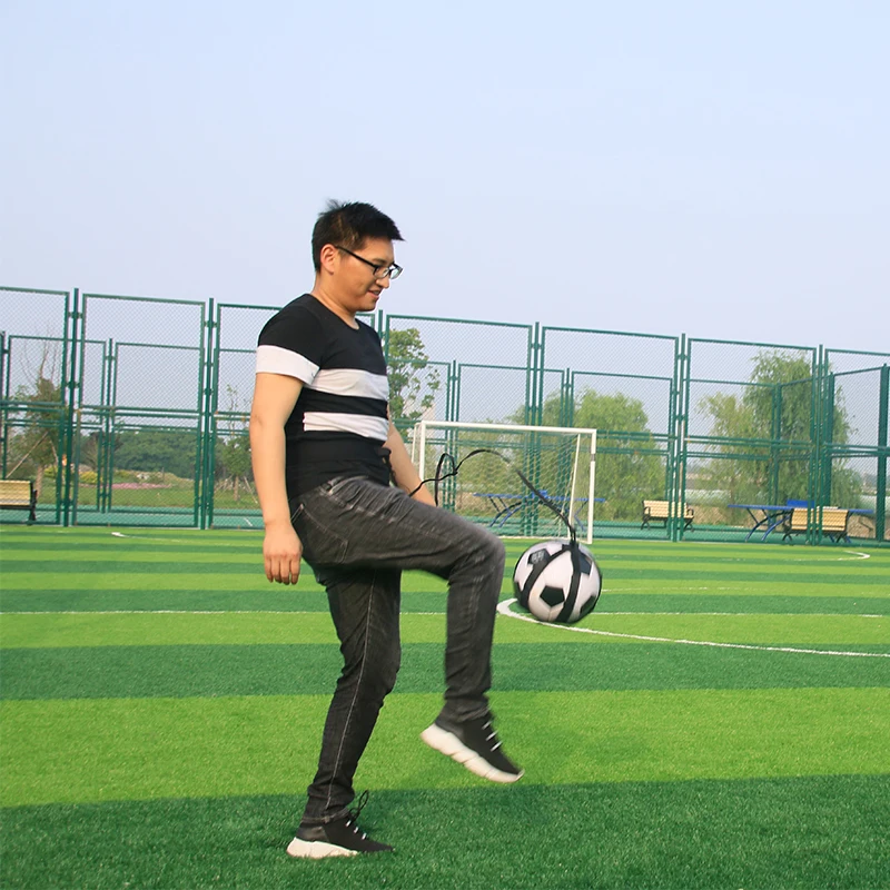 Football Kick Trainer Throw Solo Practice Training Aid Control Skills Soccer 