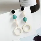 2018 womens fashion new model color dangle earrings with ball