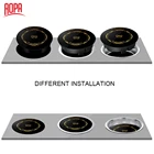 Glass Cooktops 1 Burners AOPA H18 Eurokera Industrial Electrical Glass Induction Cooktops