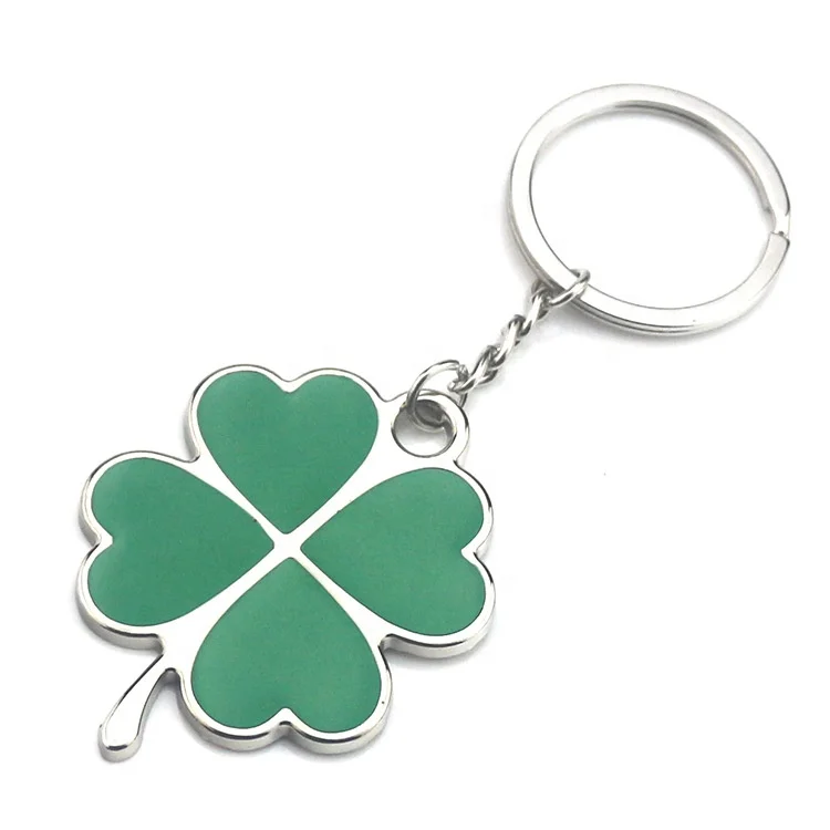 Lucky Real Four Leaf Clover Keyring with Certificate 