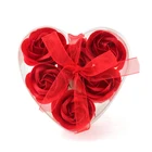 Rose Soap Shape Rose Soap Gift Best Selling Whitening Beauty Rose Flower Paper Soap In Heart Shape Pvc Box For Gift