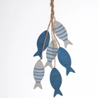 Carved Nautical Nauticalcarved Crafts Decorative Handmade Wooden Carved Plywood Fish Shaped Nautical Decorative Clip Pothook Hanging Craft