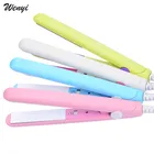 Pink White Blue Yellow Mini Hairs Flat Iron Curling With EU Plug Salon Styling Tools Fast Hair Straightener Ceramic