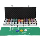 Poker Set Poker Set 500pcs 11.5g Dice Poker Chip Set / 14g Clay Poker Chip Set