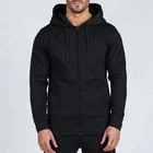 Tracksuit Men Black Tracksuit Gym Plain Black Fitted Fleece High Quality Tracksuit For Men