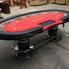 Poker Poker Table Casino Quality Deluxe Bean Size Poker Table With LED Light