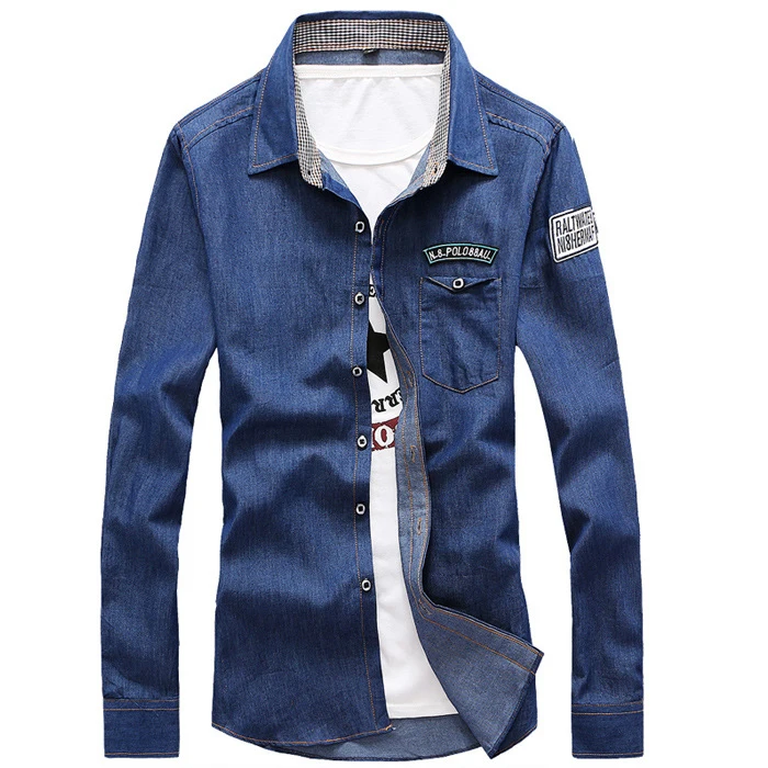 Man Jeans Shirt Stylish Gents Fashion 