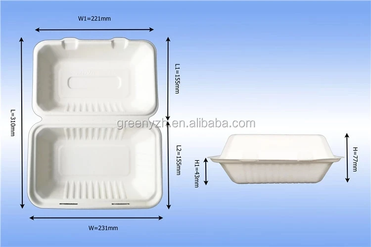 Bagasse Burger Box Clamshells Bagasse Clamshells And Bagasse Plates