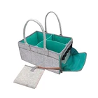 Bag Baby Nursery Organizer And Baby Diaper Caddy Wholesale Felt Organizer Hanging Bag Portable Storage Basket Baby Diaper Caddy With Changing Pad