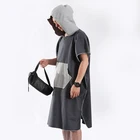 Beach Wholesale Custom Microfiber Adult Hooded Change Surf Poncho Beach Towel Hoodie Cloak Towel