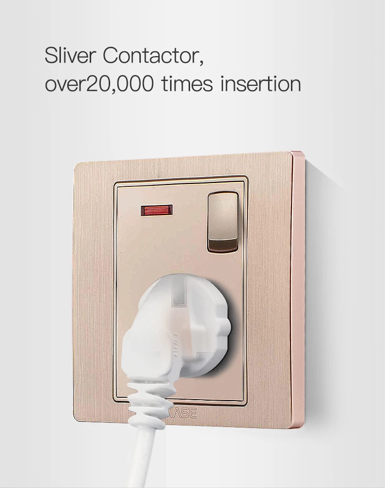 SIASE 86MM 1 GANG gold electrical single blank wall switch plate