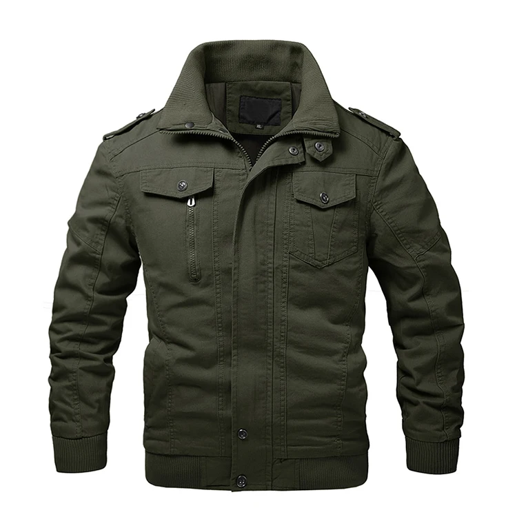 Outdoor Climbing Workwear Washed Cotton Bomber Jacket,Safari Jackets Custom,Men's Outerwear Coats