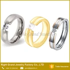 Zirconia Cz 2017 Stainless Steel Cubic Zirconia Open Couple Ladies Concave Ring Titanium CZ Latest Wedding Ring Designs