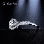 18k White Gold Engagement Ring Gold 18k Engage Ring Moissanite Au750 18k White Gold Engagement Ring