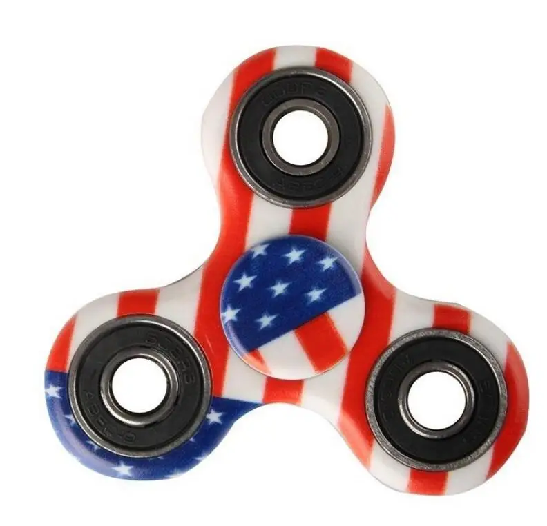 Wholesale lot 10x Hand Spinner Fidget US American Flag Finger Game white Toys 