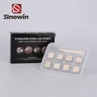 Stone Whiskey Classical Cooling Portable Stainless Steel Ice Cubes Whiskey Stones Of 8