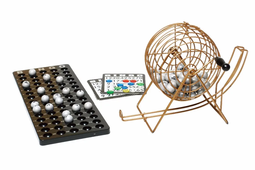 Different Model Of Deluxe Wire Cage Bingo Set Drinking Bingo Game Set