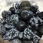 Snow Obsidian Wholesale Natural Snow Black Obsidian Crystal Polished Tumbled Stone