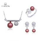 Wedding Bridal Wholesale Custom Women Wedding Bridal 925 Sterling Silver Pearl Jewelry Set