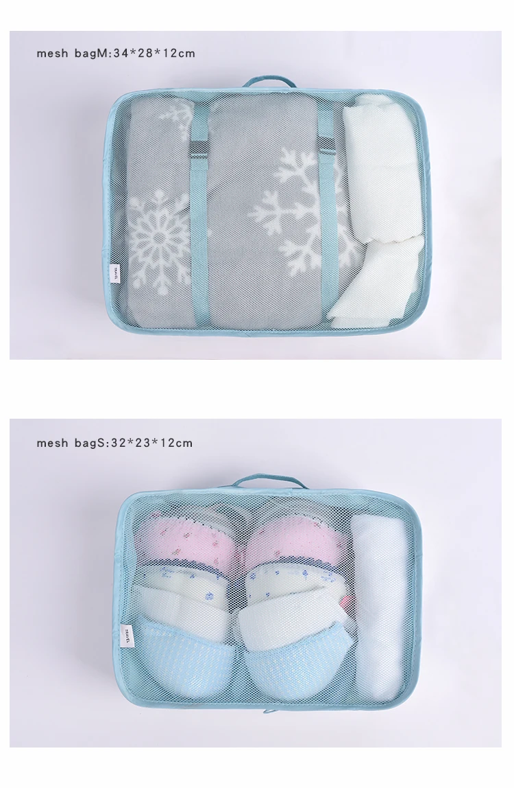 Promotional Packing Clothes 6 pieces Storage Organizer Travel Set Travel bag_13