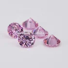 Pink Lowest Raw Round Brilliant Cut Pink Cubic Zirconia Stone Lab Created Pink Quartz