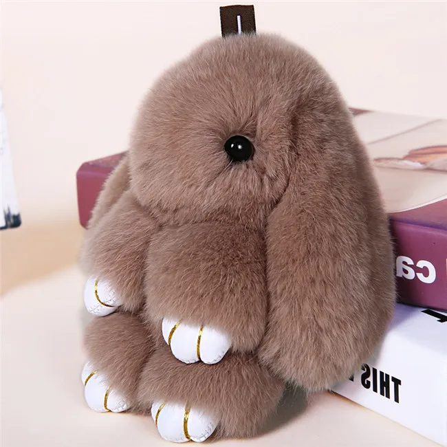 Rex rabbit Fur Keychain Pendant Bag Car Charm