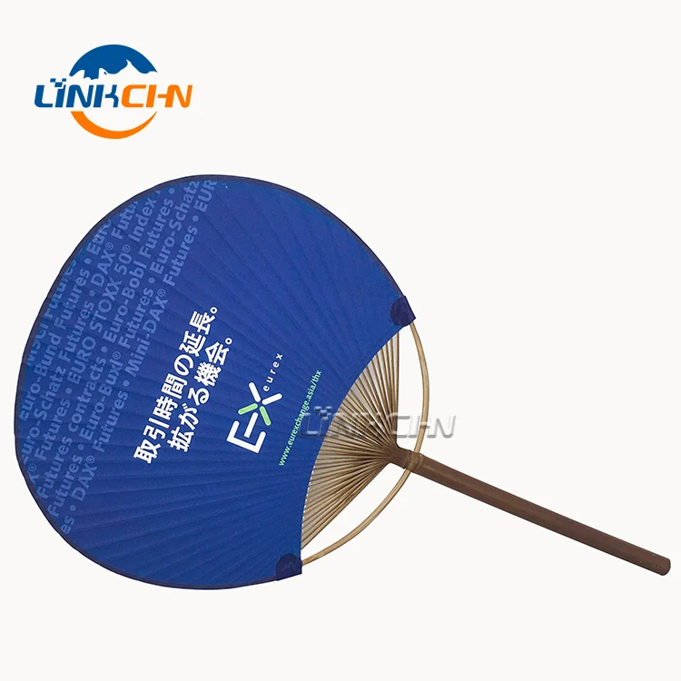 promotional paper bamboo paddle hand fan for event