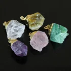 Form Gem Necklace Pendant Silver Hot Sale Express Ali Jewelry Free Form Natural Raw Gem Stone Point Pendant Necklace Gold Or Silver Plated Crystal Quartz Pendant