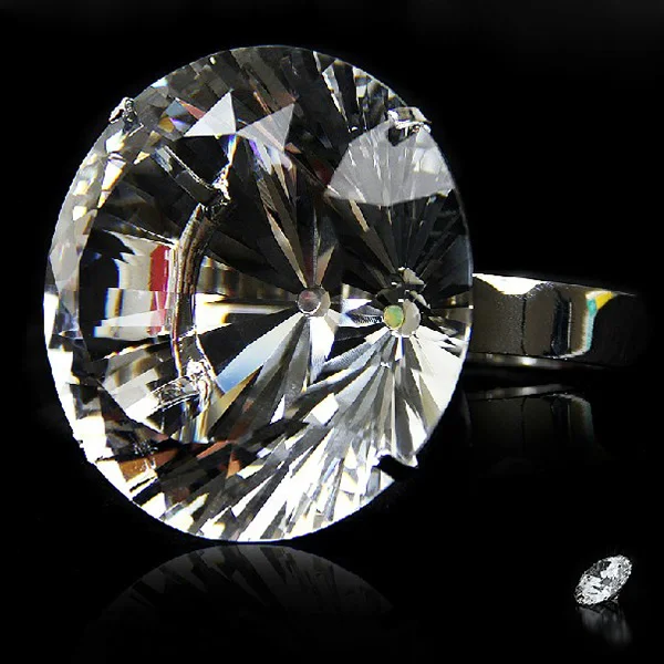 big diamond wedding crystal napkin ring with custom logo