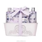 Bath Gift Set 2022 New Style White Heart Iron Basket Body Bath And Body Gift Set Wholesale Oem