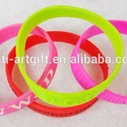 Custom Women Silicone Bracelet Embossed Logo Green Oclor 202mm X 24MM X 2MM In USA