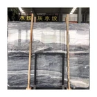 Wall Blue Totem Dark Grey Marble With White Vein Polished Big Slab For Floor And Wall Decoration