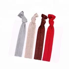 Ties Hair Tie Wholesale Custom Logo Printed And Solid Color Elastic Hair Ties