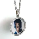 Iced Out Pendant Custom Picture Pendant Iced Out 18k Gold Plating Picture Frame Hiphop Picture Pendant