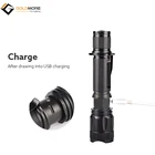 Led Flashlight Goldmore USB Rechargeable 10W 1000Lumen Zoomable Mini LED Torch Flashlight Tactical With Clip