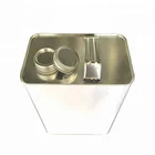 Tin Can For Colorful Printed 4 Liter Metal Tin Can Square Tin Can For Oil With Screw Top Cap