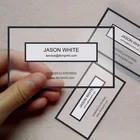 Printing Luxury 0.3mm Custom PVC Transparent Clear Business Name Card Printing For Greeting