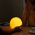 Moon Night Light New Arrival Portable Mini 3d Desk Moon Lamp Rechargeable Moon Night Light Of Dimmable Touch Control