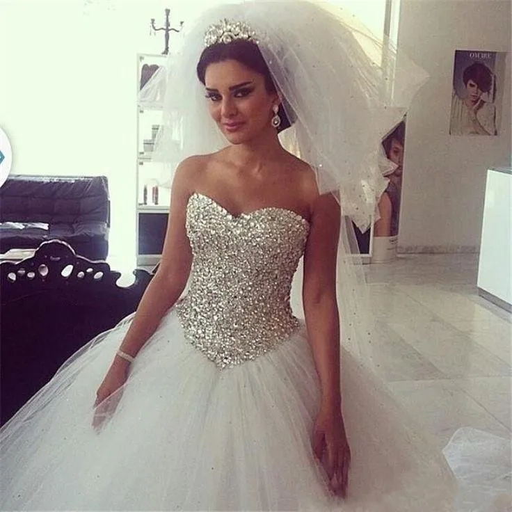 beaded sparkle wedding dress