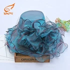Church Hat Elegant Wedding Organza Flower Fashion Lady Church Hat