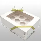 Bakery Package White Cupcake Box 12 Pieces Cupcake Boxes Muffin Cake Box Dessert Gift Packing