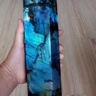 Large Large Natural Labradorite Point With Good Flash Crystal Tower