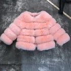 Fox Fur Fur Coat Faux Fur Sweet Style Girl's Short Long Sleeves Faux Fox Fur Coat