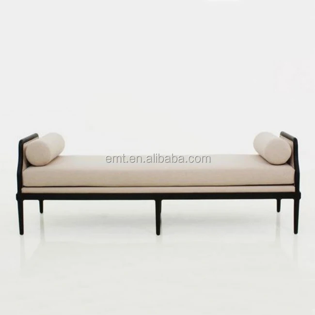 upholstered bench with bolsters