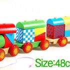 Train Toys Wooden Kids Educational Building Blocks Train Sets Toys