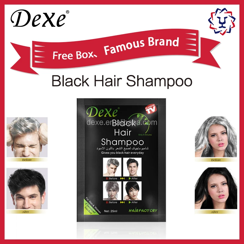 dexe hair dye shampoo, natural herber shampoo for cover the gray hair