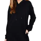 Women Women Kangaroo Pocket Hoodie Dress Long Hoodie Women Plain Hoodie Dress Women